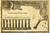 An engraving shows a symbolic drawing. There are nine pillars, each about a third of the height of the drawing, lined up next to each other. They each have letters on them. From left to right, they read "DEL." "PEN." "N.JER." "GEOR." "CON." "MASSA" "MARY." "S.CARO" and "N.HAMP." The tops of the pillars are connected by dotted arched lined, and under each arch is a star. Stormy clouds line the top of the drawing, and a hand from a cloud reaches down to place a tenth pillar in line. It reads "VIR." There are three stars to the right of the pillar being placed. Words above the pillars and below the clouds read "United we stand--Divided we fall." 