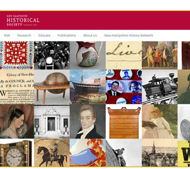 Image of a collage containing images of multiple historical artifacts, events, and other things