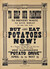A black and white poster has a border and printing of various sizes. The border has four small corner pictures encouraging public support for food conservation efforts. The text reads in part "TO HELP OUT FARMERS/ TO PREVENT WASTE/ TO SAVE WHEAT/ TO WIN THE WAR/ BUY AND EAT/ POTATOES NOW!" 