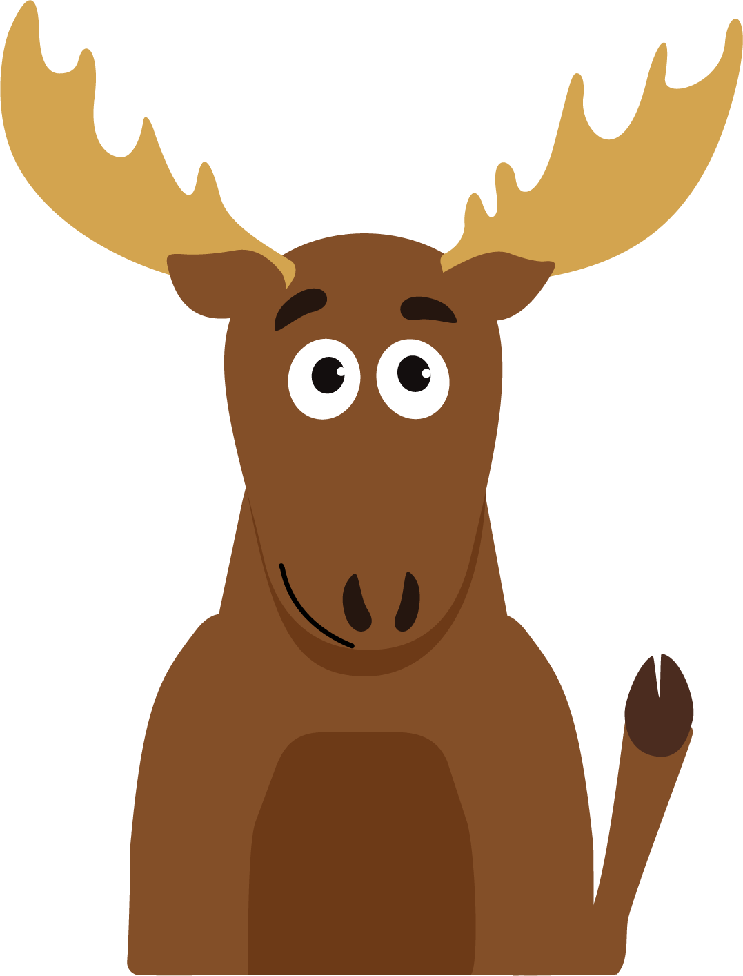 Mason waving with left hoof.